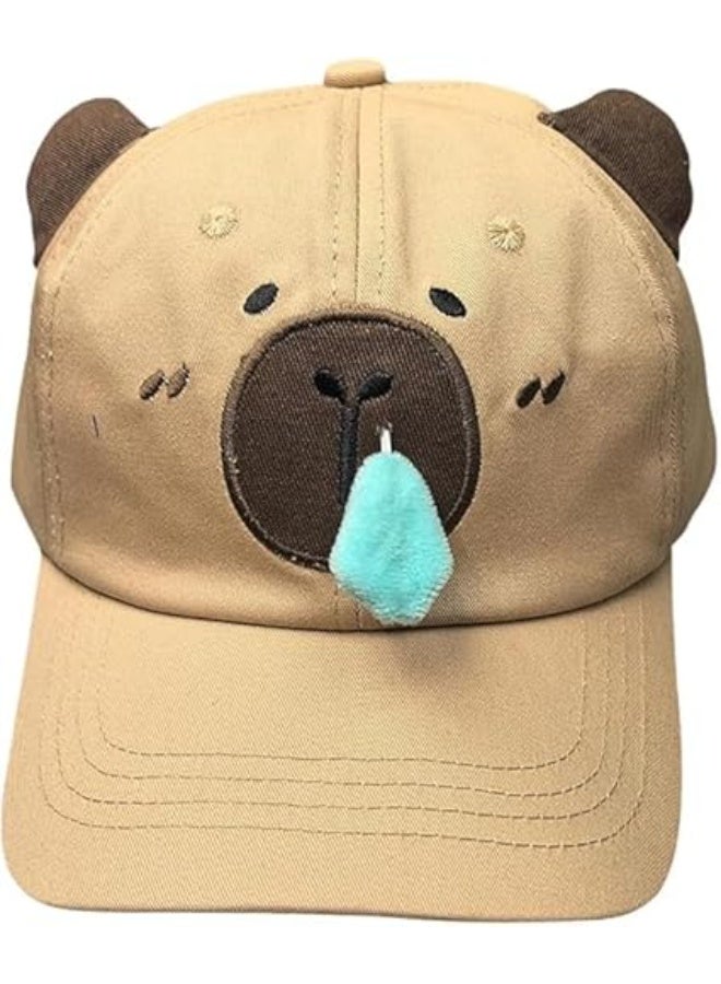 ChicAbode Animal Hat for Adults, Summer Baseball Cap with Printed Design, Casual Sports Hat for Boys & Adults, Adjustable 56-59cm (Brown) - Image 1